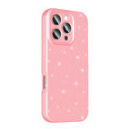 iPhone 16 Pro Max Kılıf Kamera Korumalı Simli Parıltılı Lüks Silikon