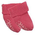 Unisex Fuşya Kıvrık Sweet Kaydırmaz Taban Havlu Çorap
