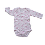 Pembe Hayvan Desenli Uzun Kollu Zıbın