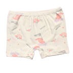 Kız Çocuk Ekru Yıldız Bulut Gökkuşağı Desenli Boxer