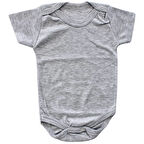 Çıtçıtlı Gri Kısa Kol Body Zıbın