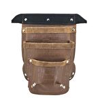 Hakiki Deri Kroko Cepli Tekniker Çivi Önlüğü Bel Çantası Taba