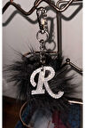 Siyah tüylü R harfi Anahtarlık