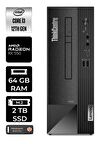 Lenovo NEO 50S i3 12100 64GB RAM 2TB SSD RX550/4GB FDOS 11SX002VTX MASAÜSTÜ PC & PER4 BELLEK