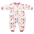 Kız Çocuk Mürdüm Biyeli Arılı Gökkuşağı Desenli Uyku Tulumu