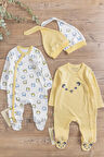 Erkek Bebek Tulum Figürlü Uzun Kollu İkili Erkek Bebek Tulum