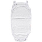 Kız Bebek Kalp Desenli İp Askılı Beyaz Body Zıbın