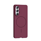 Galaxy S25 Edge Kılıf Magsafe Şarj Özellikli Kamera Çıkıntılı Ruby Lüx Silikon Kapak