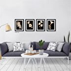 Çerçeveli Doku Efektli Tablo Seti 130x40 cm