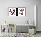 Çerçeveli Doku Efektli Tablo Seti 105x50 cm