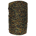 Makrome İpi 3mm  Polyester Siyah Altın Simli