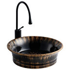 LENA TEZGAH ÜSTÜ ÇANAK LAVABO E-3011BR SİYAH