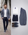 Beystil Erkek Lacivert Slim Fit Keten Pantolon