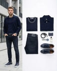 Beystil Erkek Lacivert Slim Fit Denim Kot Pantolon 485