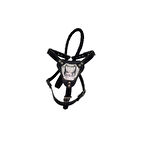 Deri Gladyatör Örgü Uzatmalı Takım Tasma Siyah