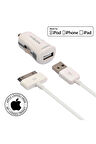 Mirax SCT-4210 Apple Lisanslı Iphone 4s Ipod Ipad Uyumlu 30 Pin Araç Şarj Kiti