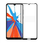 Huawei Y7 Prime 2019 Uyumlu Ön Koruma Temperli Cam Ekran Koruyucu (Siyah)