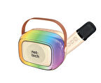 Nettech NT-BTS08 Rgb Karaoke Box Kablosuz Hoparlör - Speaker (Bej)