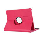 Samsung Galaxy Tab S10 FE Plus 360 Dönen Standlı Kapaklı Kılıf (Pembe)