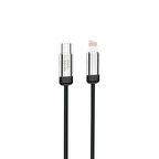 Nettech NT-DC46 30W Plastik 100 Cm Type-C To Lightning Şarj ve Data Kablosu (Siyah)