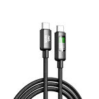 Nettech NT-DC42 60W Plastik 100 Cm Type-C To Type-C Şarj ve Data Kablosu (Siyah)