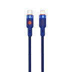 Nettech NT-DC33 30W Plastik 100 Cm Type-C To Lightning Şarj ve Data Kablosu (Mavi)