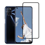 Oppo A53 Uyumlu Ön Koruma Temperli Cam Ekran Koruyucu (Siyah)