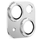 iPhone 14 / 14 Plus Uyumlu Metalik Seri Kamera Lens Koruyucu (Gri)