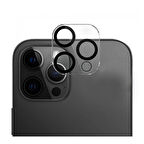 iPhone 11 Pro Max Uyumlu Temperli Cam Kamera Lens Koruyucu (Şeffaf)