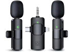 Mikrofon Yaka 2 Adet Kablosuz Type-c Lightning Aux 3 İn 1 Platoon PL-2452
