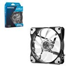 Kasa Fanı 12X12X2.5Cm Beyaz Işıklı Evercool Cs1230W