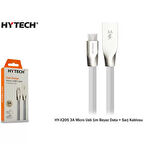 Hytech Hyx205 3A Micro Usb 1M Data + Sarj Kablosu,Beyaz