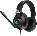 Rampage RM-K20 AMAZE Siyah USB 7.1 Noice Cancelling Mic RGB Ledli Gaming Oyuncu Mikrofonlu Kulaklık