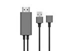 Hytech HY-XO51 Siyah-Gri USB-F to HDMI 1m Mobil Telefon Uyumlu Kablo
