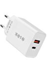 S-link SL-EC60 20W PD 3.0/Quick Charge - Beyaz