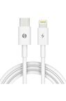 S-link SL-C120 1m PD Type C to Lightning 20W Hızlı Şarj Kablosu - Beyaz