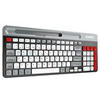 Everest KB-88 RUBY Beyaz/Gri 2.4G+BT1+BT2 Çoklu Cihaz Bağlantılı Q Kablosuz klavye