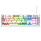 Everest KB-74 USB Rainbow Aydınlatmalı Q Membrane Multıemdya Gaming Oyuncu Klavyesi (Beyaz Gri)