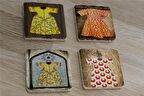 Padişah Kaftanları Doğal Taş Bardak Altlığı 4'lü set - Natural Stone Coasters
