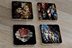 Venedik Masklar Doğal Taş Bardak Altlığı 4'lü set - Natural Stone Coasters