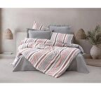 Cotton Box Natureforce İpliği Boyalı Çift Kişilik Nevresim Takımı Duo Mavi