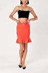 Mercan Volanlı dar kesim mini etek 80658 | 44