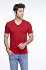 ERKEK PAMUKLU V-YAKA COMFORT FİT KISA KOLLU RENKLİ TİŞÖRT – 422