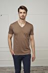 ERKEK PAMUKLU V-YAKA COMFORT FİT KISA KOLLU RENKLİ TİŞÖRT – 422