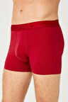 ERKEK PAMUKLU SÜPREM PENYE SLİM FİT İNCE LASTİKLİ LİKRALI BOXER FALU RED 2'Lİ -1178