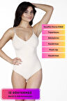Şekillendirici İnceltici Etkili Push-Up Toparlayıcı İz Saklayan Lazer Kesim Askılı Çıtçıtlı Slip Body Zıbın Korse