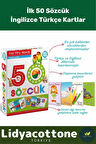Yabancı Dil Eğitici Zeka Geliştirici Çocuk İlk 50 Sözcük İngilizce Türkçe Kartlar Yabancı Dil