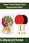 Premium Masa Tenisi Seti Ergonomik Dayanıklı Kaliteli Renkli Şık 2 Adet Raket 3 Adet Pinpon Topu