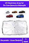 Araç İçi Ön Cam Şemsiye Güneşlik Premium Seri Gölgelik Titanyum Gümüş Kaplama UV Geçirmez Dayanıklı