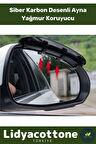 Araba Ayna Yağmur Koruyucu Siper Karbon Desenli Tüm Araçlara Uyumlu